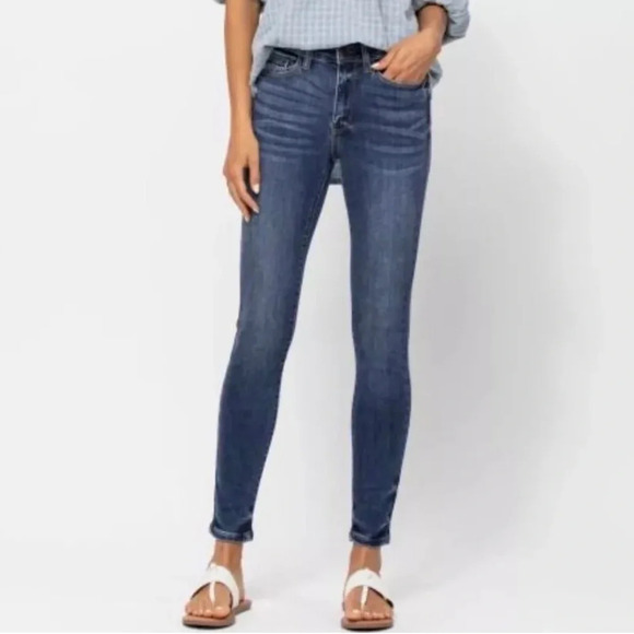 Judy Blue Slim Fit High Rise Medium Wash Jeans JB82180 - Picture 12 of 12